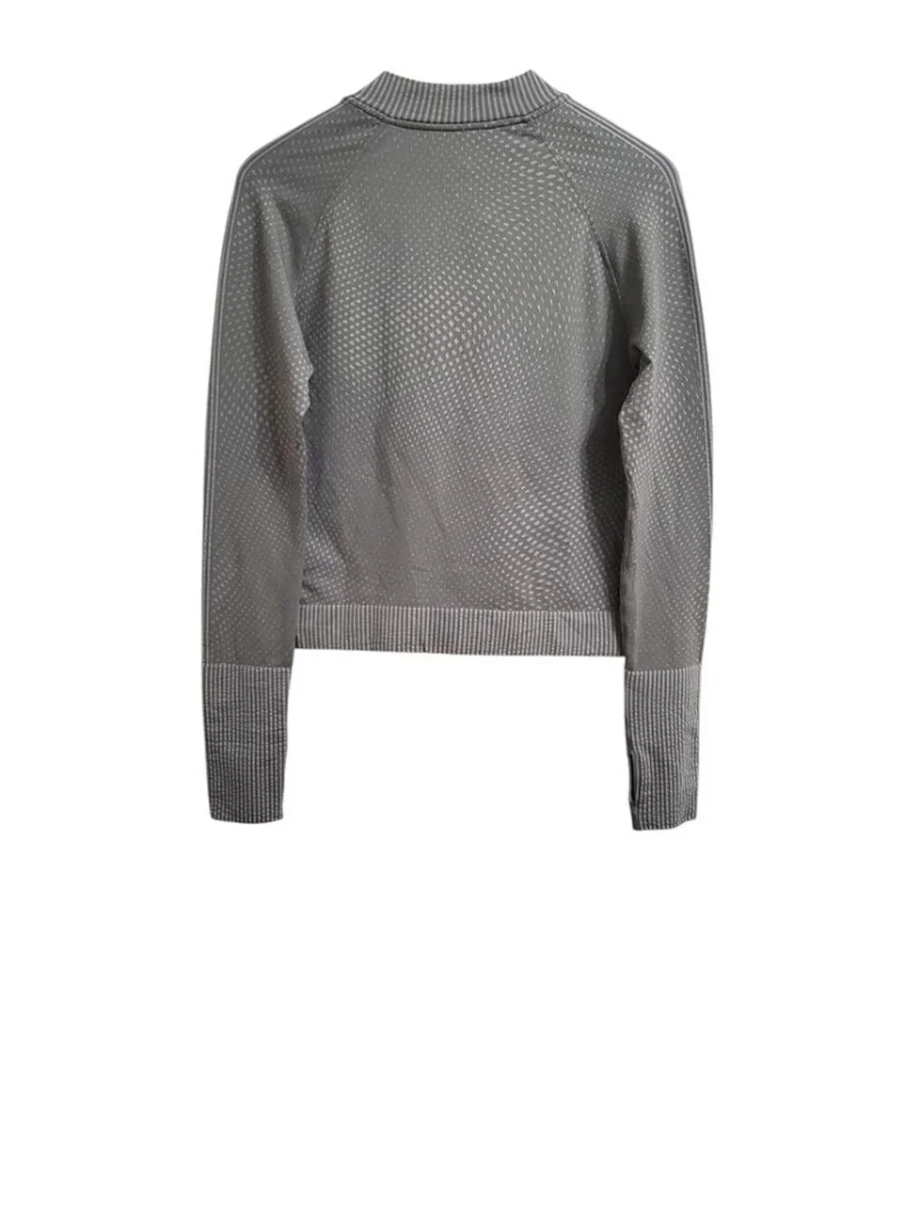 Lululemon Rest Less Cropped 1/2 Zip Top 10 Base Layer Seamless Stretch Thumbhole
